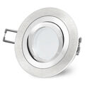 RF-2 Alu LED-Einbaustrahler Einbauleuchte 5Watt SMD LEDs warm weiß GU10 230V