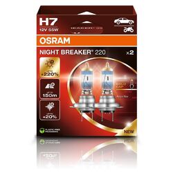 OSRAM NIGHT BREAKER® 220 H7 DUOBOX NEXT GENERATION HALOGEN SCHEINWERFERLAMPE 12VDie Nr.1* für Autoteile: Top-Preis-Leistungs-Verhältnis