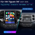 Android 13 Autoradio GPS Nav Wifi BT 4G Carplay 128G Für VW Tiguan 1NF 2007-2016