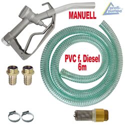 DIESEL ZAPFPISTOLE DIESELPUMPE DIESELSCHLAUCH AUTOMATIK ZAPFPISTOLE DIESEL SET