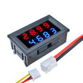 5PCS DC0-200V 10A Voltmeter Ammeter Digital Blue+Red LED 4 Bit 5 Wires Amp Meter