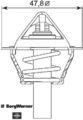 BorgWarner (Wahler) 3457.90D Thermostat für Kühlmittel Thermostat 