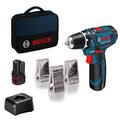 Bosch Professional GSR 12V-15 Akku-Bohrschrauber 2x 2,0 Ah Akku Ladegerät Tasche