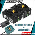 2X 18V 6000mAh 8Ah Akku Für Makita BL1850 BL1830 BL1860B Led Anzeige / Ladegerät