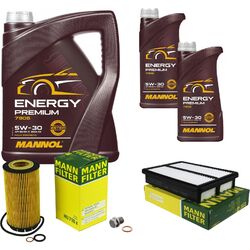 MANN Inspektionspaket 7 L MANNOL Energy Premium 5W-30 für Hyundai Tucson 2.0