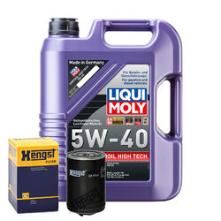 Motoröl 5W40 LIQUI MOLY Synthoil High Tech 5L+HENGST Ölfilter