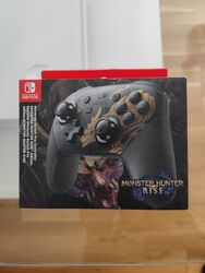 Nintendo Switch Pro Controller Monster Hunter Rise Edition Neu & OVP