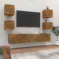 TV Schrank Set Holzwerkstoff Wohnwand Schrankwand mehrere Auswahl vidaXL