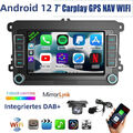 CarPlay Autoradio Android 13 DAB+ GPS Navi BT Für VW Golf 5 6 Tiguan Passat 32G