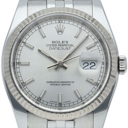 ROLEX Datejust 36 Herrenuhr 116234 Box Garantie K18WG/Edelstahl Herren...