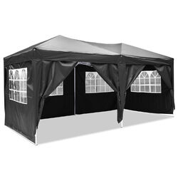 Faltbar Partyzelt 3x3m/3x6m Pavillon Wasserdicht Stabil Anti-UV Gartenpavillon