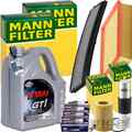 MANN INSPEKTIONSPAKET+5L FUCHS 5W-30 MOTORÖL passend für BMW 3er E46 316-318Ci