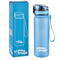 yummybuddy Trinkflasche Kinder Wasserflasche Auslaufsicher Tritan 500ml Blau