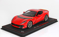 Ferrari 812 Competizione 2021 Rosso Corsa mit Vitrine/ Display BBR 1:18 P18207B2