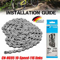 Für Shimano Kette CN-HG95 10Fach-116 Glieder DEORE XT XTR SLX HG-X Fahrrad Kette