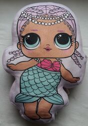 1 L.O.L. LOL Surprise! Kissen Character Pillow Meerjungfrau Mermaid Merbaby 35cm