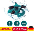 Sillar Drehsprenger Kreisregner 3-Arm Rasensprenger Sprinkler, Automatische 360°