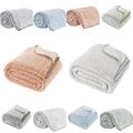 Melange Teddy Sherpa Fleece Überwurf weich flauschig warm kuschelig Bett Sofa Decken