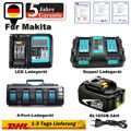 für Makita Ersatzakku LXT400 BL1850B BL1830 BL1860B 18V Akku+Ladegerät Set 