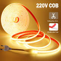 230V COB LED Streifen Stripe Wasserdicht 240LED/M Lichtband Keine Lichtpunkte