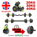 Exersci 6 in 1 verstellbare Hantel, Kettlebell, Langhantel, EZ Set 20KG/30KG/40KG