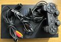 Sony PlayStation 2 Fat PS2 Schwarz Spielekonsole 1x Controller Mit Alle Kabel