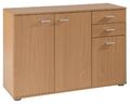 Kommode Sideboard Highboard Schrank Anrichte 3 Türen 2 Schubladen Buche Dekor