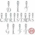 Charms Anhänger Silber 925 Charm Alphabet A-Z Buchstaben Anhänger Damen Geschenk