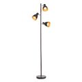 Stehlampe Leselampe Stehleuchte Retro Industrial Vintage 3-flammig schwarz