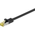 goobay Patchkabel RJ-45 SFTP, mit Cat 7 Rohkabel, Kabel, schwarz