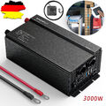 Spannungswandler 3000w Reiner Sinus Wechselrichter DC 12V auf 230V Inverter 2USB