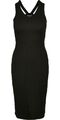 Urban Classics Damen Ladies Midi Sleeveless Rib Dress Black