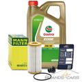 MANN-FILTER ÖLFILTER+5L CASTROL EDGE 5W-30 LL FÜR AUDI A5 8T 1.8 2.0 TFSI