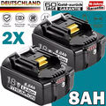 2X Original-18V/8,0Ah für Makita 18V Akku BL1860B BL1850 197422-4 BL1850B BL1830