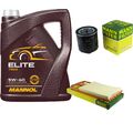 MANN-FILTER Inspektionspaket 5L MANNOL Elite 5W-40 für VW Golf IV 1.4 16V 1.6