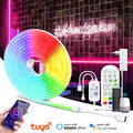 230V RGB Neon LED Strip Streifen Flex Schlauch diffus Lichtband Dimmbar Wifi APP