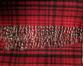 doppelseitiger Plaid mit Fransen JUBA 100% Wolle L/B: 180 x 134 cm