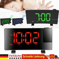 LED Radiowecker mit Projektion Digital Dimmbar Tischuhr Alarm USB FM