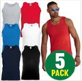 5er-Pack Fruit of the Loom Herren Wert Gewicht Sportweste Tops Sommerwesten T-Shirt