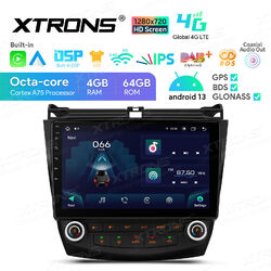 10,1" 8Core 4+64GB Android 14 Autoradio GPS Navi DSP WiFi für Honda Accord VII 7