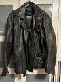 Bikerjacke echt Leder schwarz Herren Größe 58