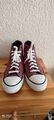 Converse Chuks All Star  Damen Sneaker Gr 42 UK 8,5 rot weiss Muster wie neu