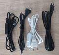 4 Eurostecker Netzkabel Geräteschnur Euro-Stecker Anschlusskabel Schnurschalter