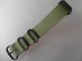 Nato Band Zulu Nylon Uhrenarmband grün olive  20 mm  Edelstahl Rundringe schwarz