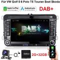 DAB+ Autoradio Android 13 Carplay GPS Navi 2 DIN Für VW GOLF 5 6 Passat Polo