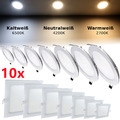 10x LED Panel Einbaustrahler Deckenleuchte Einbau Leuchte Spot Flach Tgxvwxgetgs