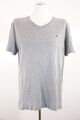 Tommy Hilfiger Herren T-Shirt L grau hellgrau V-Ausschnitt Kurzarm A856