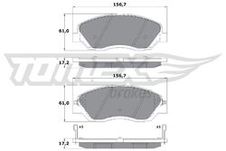 Bremsbelagsatz Scheibenbremse TOMEX Brakes TX 17-44 für SSANGYONG SORENTO XM KIA