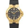 BVLGARI Diagono Scuba SD38G Schwarzes Zifferblatt 750 Gelbgold Herren 90190906