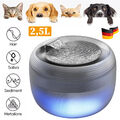 Trinkbrunnen Katzen Automatisch 2,5L mit LED Wasserspender Katzenbrunnen Hunde